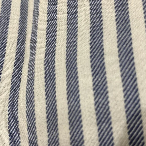 NWT AERIE lightweight LS Striped Ruffle Neck Pullover Tunic sz Small - Picture 4 of 9